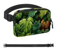 Tropical Plants-492 Unisex Style Fanny Pack: Fashion Waist Packs, Crossbody Bags Sport Slim Fashionable for Jogging Hiking Hiker Woman Man, Multicolor, 1.5x9.0x5.9in/4x23x15cm