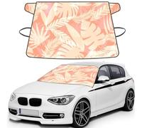 Tropical Plants Automobile Windshieldâ€“full-Coverage Snow Protector For Automobiles, Suvs And Trucksâ€“waterproof Coated Polyester Frost Cover With Elastic Side Straps And Storage Bag.