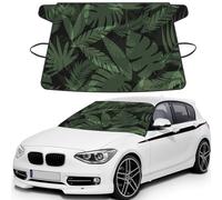 Tropical Plants Automobile Windshieldâ€“full-Coverage Snow Protector For Automobiles, Suvs And Trucksâ€“waterproof Coated Polyester Frost Cover With Elastic Side Straps And Storage Bag.