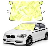 Tropical Plants Automobile Windshieldâ€“full-Coverage Snow Protector For Automobiles, Suvs And Trucksâ€“waterproof Coated Polyester Frost Cover With Elastic Side Straps And Storage Bag.