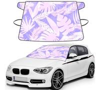 Tropical Plants Automobile Windshieldâ€“full-Coverage Snow Protector For Automobiles, Suvs And Trucksâ€“waterproof Coated Polyester Frost Cover With Elastic Side Straps And Storage Bag.