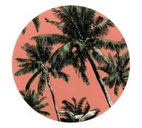 Tropical Plants Coconut Trees Hawaii Beach Palms Small Round Mouse Pad, Anti-Slip Rubber Computer Mousepad for Office Home Gaming Laptop, 10 x 10 Inch