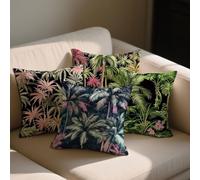 Tropical Plants Cushion Covers Leaf Cushions Covers 45x45 cm Set of 4 for Sofa Bed Square Decorative Pillow Cases Velvet Double Sided Printing Throw Pillow Case Indoor Room Decor,Gift for Women b-1178