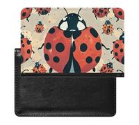 Tropical Plants Passport Holder Slim Travel Wallet RFID Blocking Card Case Cover Passport Cover Protector Essentials with Credit Card Slots for Women/Men, Ladybugs Pattern Infinite Speckled, One Size