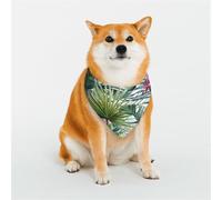 Tropical Plants Print Dog Bandanas Washable Bibs Scarf Pet Dog Kerchief Dog Scarf Classic Printed Washable Dog Towel Scarf For Dogs And Cats