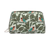 Tropical Plants Toiletry Pouch, Travel-Friendly Makeup Organizer for Makeup Brushes, Lipsticks