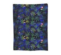 Tropical Pot Leaf Blanket Colorful Leave Plant Foliage Throw Blankets Gifts for Kids Adults Lightweight Soft Fleece Cozy for Sofa Couch Bed Room Travel Birthday Decor 50x60in