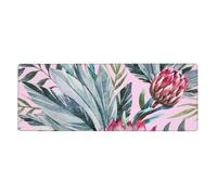 Tropical Protea Pattern,Mouse Pad Large Desk Pad Computer Keyboard Mouse Mat With Non Slip Rubber Base 30 x 80 cm