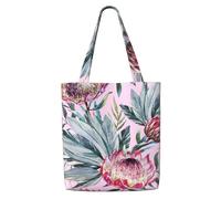 Tropical Protea Pattern,Reusable Grocery Bags Shopping Tote Bags Large Capacity Canvas Shoulder bag
