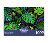 Tropical Rainforest And Frogs Wooden Jigsaw Puzzle Waterproof 1000 Piece Puzzles for Adults Impossible Educational Games