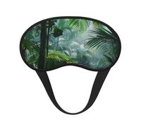Tropical Rainforest Jungle Scene Print Blackout Sleep Mask for Women & Men, Zero Eye Pressure Eye Mask for Travel and All - Around Sleep