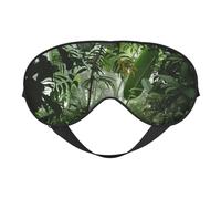 Tropical Rainforest Jungle Scene Print Sleep Mask Eye Masks Blindfold Eye Cover Eyeshade for Night Sleeping Travel Airplane Ues