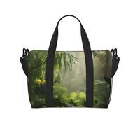 Tropical Rainforest Jungle Scene Print Travel Duffel Bag, Lightweight Water-Resistant Weekender Spacious Gym & Travel Bag for Men, Women & Teens