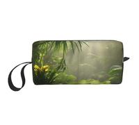Tropical Rainforest Jungle Scene Printed Makeup Bag with Handle, Lightweight Portable Cosmetic Organiser for Travel, Gym & Daily Use â€“ Gift for Women Girls
