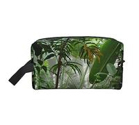 Tropical Rainforest Jungle Scene Travel Makeup Bag Handbag - Large Capacity Portable Portable Cosmetic Organizer Bag