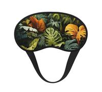 Tropical Rainforest Palm Leaves Blackout Sleep Mask,Soft Polyester, Anti-Light, Stylish,Suitable for Men and Women,for Daily Work and Outdoor Travel.