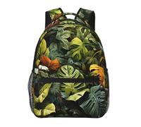 Tropical Rainforest Palm Leaves Casual Campus Laptop Rucksack to Study