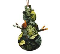 Tropical Rainforest Palm Leaves Printed Christmas Hanging Decorations, DIY Crafts, Perfect for New Year's & Christmas Tree Pendants
