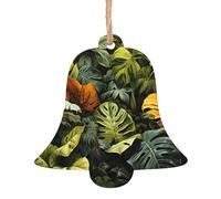 Tropical Rainforest Palm Leaves Printed Christmas Hanging Decorations, DIY Crafts, Perfect for New Year's & Christmas Tree Pendants