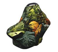 Tropical Rainforest Palm Leaves Versatile full-print Stroller Chair Cover/Nursing Cover, specially designed for your baby