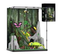 Tropical Rainforest Plant Tank Building Blocks Set - 2066PCS Forest Scene Bricks Kit with 5 Animals, Home Decor, STEM Educaton Toy, Collector’s Nature Display, Creative Gift for Adult, Kid