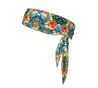 Tropical Rainforest Plants Printed Sports Headband - Tennis Basketball Running Gym Sweatband for Men Women