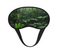 Tropical Rainforest Print Black Out Eye Mask for Sleeping Airplane, Sleep Mask Polyester for Home and Travel