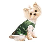 Tropical Rainforest Print Dog Shirt Summer Pet T-Shirts Stretchy Cats Dogs Tee Shirt Sleeveless Tank Top Dog Vest