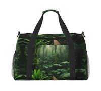 Tropical Rainforest Print Duffle Bag, Personal Item Travel Bag For Airlines, Weekender Bags For Women, Sports Tote Bag