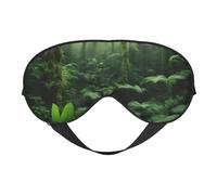 Tropical Rainforest Print Functionality Cozy Eye Mask Adjustable Strap Nap Night Travel Camping Yoga Relax