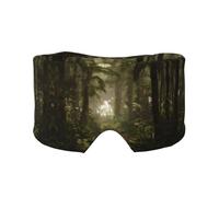 Tropical Rainforest Print Sleep Eye Mask with Earmuffs - Block Out Light Contoured Night Blindfold Eye Sleeping Mask with Ear Cover for Men Women Side Sleeper Night Gift