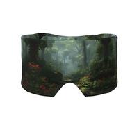 Tropical Rainforest Print Sleep Eye Mask with Earmuffs - Block Out Light Contoured Night Blindfold Eye Sleeping Mask with Ear Cover for Men Women Side Sleeper Night Gift