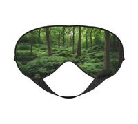 Tropical Rainforest Print Sleep Mask Silk Eye Cover Soft Satin Blindfold Elastic Strap Night Eyeshade Travel Nap for Women Men
