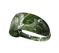 Tropical Rainforest Print Sports Headbands For Men Women, Moisture Wicking Sweat Band Elastic Wide Hair Bands,For Running, Cycling, Basketball, Gym Exercise, Football
