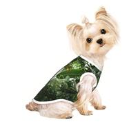 Tropical Rainforest Small Dog Pet Clothes, Breathable Lightweight Soft Vest, Exquisite Personality Appearance.Good Warmth Retention.