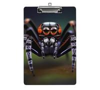 Tropical Rainforest Spiders Clipboard, A4 Acrylic Clipboard with Hanging Hole, Ultra-Light Clip Board - Holds 100 Sheets, Shatterproof Document Holder for Office, 12.5" X 8.5"