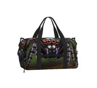 Tropical Rainforest Spiders Duffel Bag with Shoe Compartment-Sports Gym Weekender for Men Women, Waterproof Travel Tote with Wet Pocket for Dirty Shoes