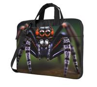 Tropical rainforest spiders Laptop Bag Portable Handbag, Safe Protective Inner Lining for Business Trip and Office Use, Black, 13 inch