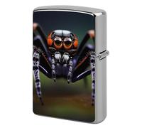 Tropical Rainforest Spiders Lighter Case Metal Protective Cover with Double-Sided Art Design, Cool Lighters Pouch Shockproof Lighter Cover for Men Women Gifts, Lighters Not Included