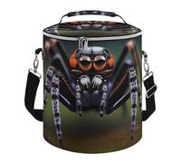 Tropical Rainforest Spiders Lunch Bag, 15L Portable Leakproof Picnic Basket with Shoulder Strap, Insulated Picnic Cooler Bag for Camping, Beach, Hiking & Groceries