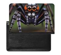 Tropical Rainforest Spiders Passport Holder with 3 Card Slots, Portable PU Leather Travel Wallet, Slim Protective Cover for Passport, ID, Credit Cards