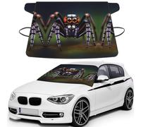 Tropical rainforest spiders Print Car Windshield Cover for ice and Snow, Front Window Protectors with Elastic Straps&Storage Bag