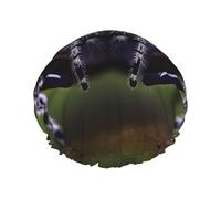 Tropical rainforest spiders Printed shower cap, reusable, specially designed for women's long hair, double-layer structure, suitable for bathing.