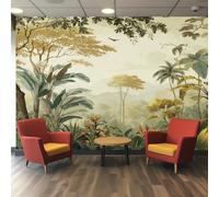 Tropical Rainforest Wallpaper - Banana Plant Palm Leaves Plant Wall Mural - Wall Murals for Living Room Bedroom - Photo Wallpaper & Home Decor Art - 130 x 80 cm I49