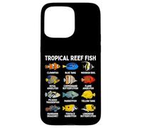 Tropical Reef Fish Types Chart, Marine Fish Species Case for iPhone 15 Pro Max