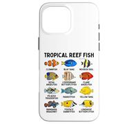 Tropical Reef Fish Types Chart, Marine Fish Species Case for iPhone 16 Pro Max