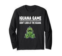 Tropical Reptile Humor Iguana Game Don’t Look at The Iguana Long Sleeve T-Shirt
