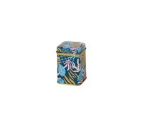 Tropical - Retro/Vintage Style Square Tea Caddy/Kitchen Storage Tin - Teal, Mustard, Aqua (25 g)