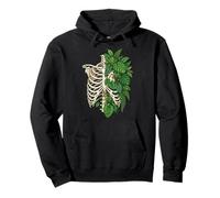 Tropical Rib Cage Floral Art for Plant Lovers and Gardeners Pullover Hoodie