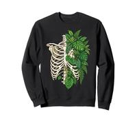 Tropical Rib Cage Floral Art for Plant Lovers and Gardeners Sweatshirt